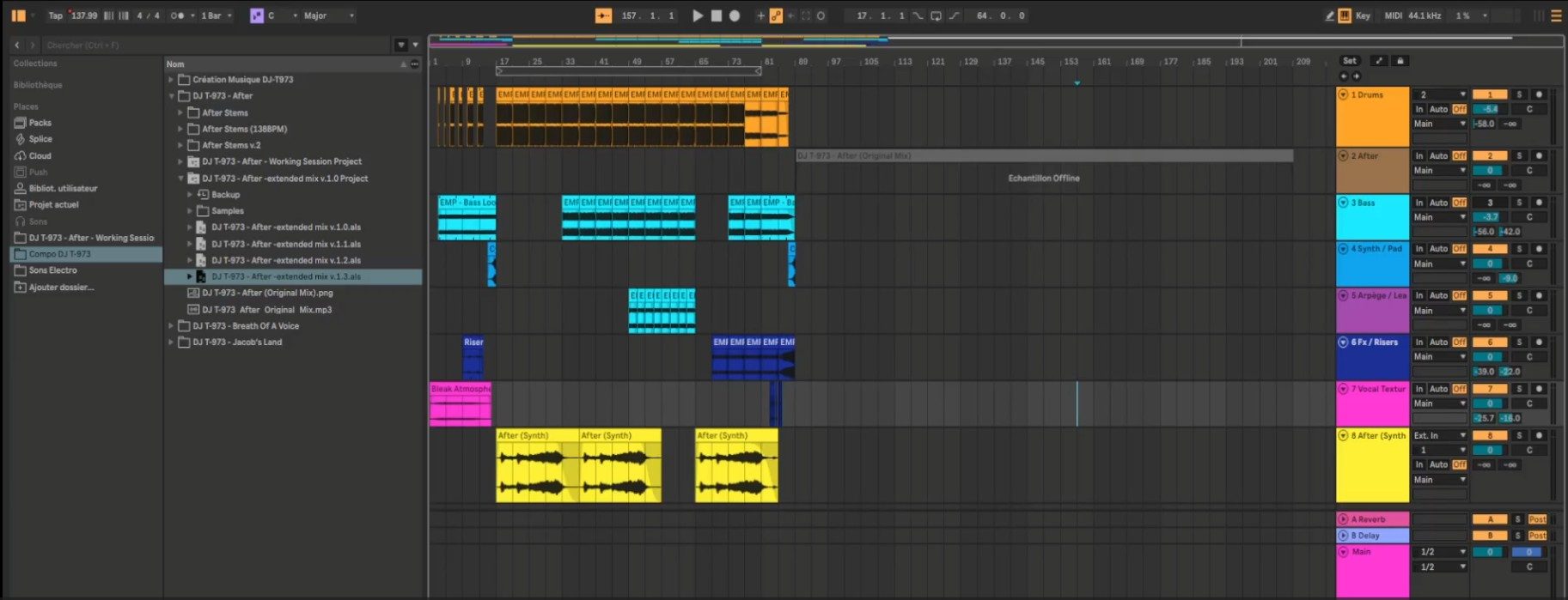 Préparation du titre After (Original Mix) dans Ableton Live
